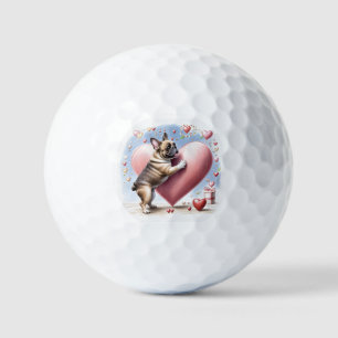 French Bulldog Heart Skip French Bulldog Golf Balls