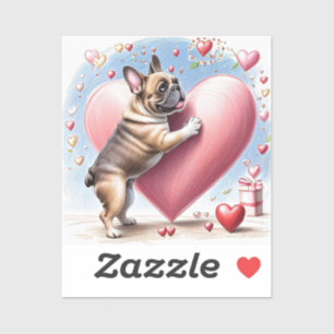 French Bulldog Heart Skip French Bulldog Sticker