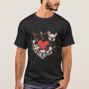French Bulldog Heart Valentine s Day 2024 Couple C T-Shirt