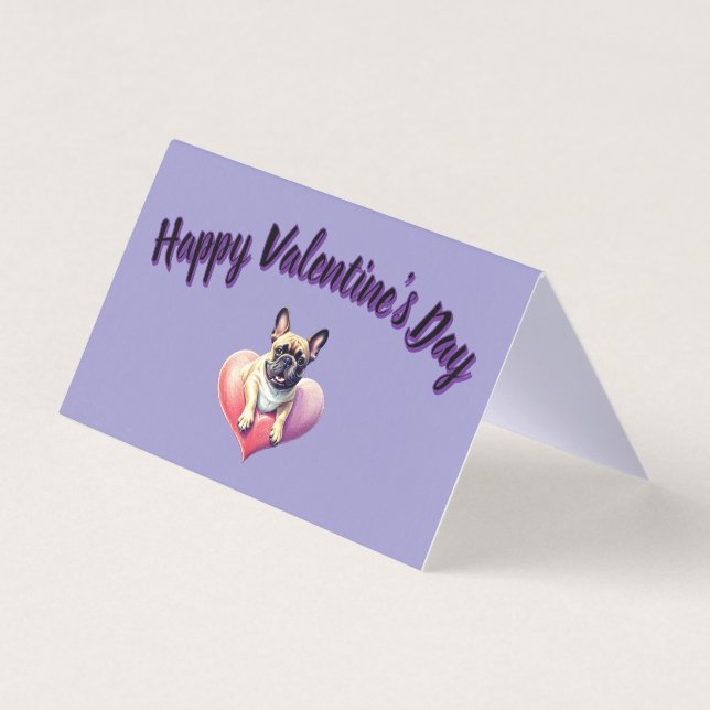 French Bulldog Heart Valentine's Day  (Back)