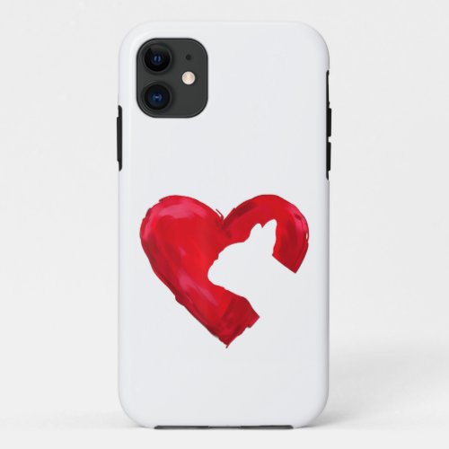 French Bulldog Heart Valentines Day Dog Lover iPhone 11 Case