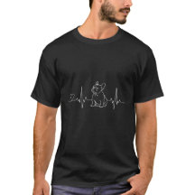 French Bulldog Heartbeat Line Art