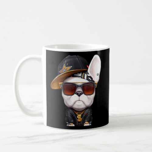 French Bulldog Hip Hop Super Star With Hat And Sun Coffee Mug