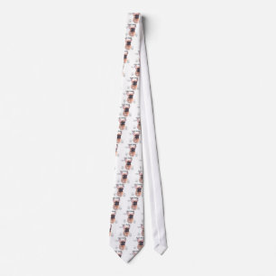 French Bulldog History Design Tie