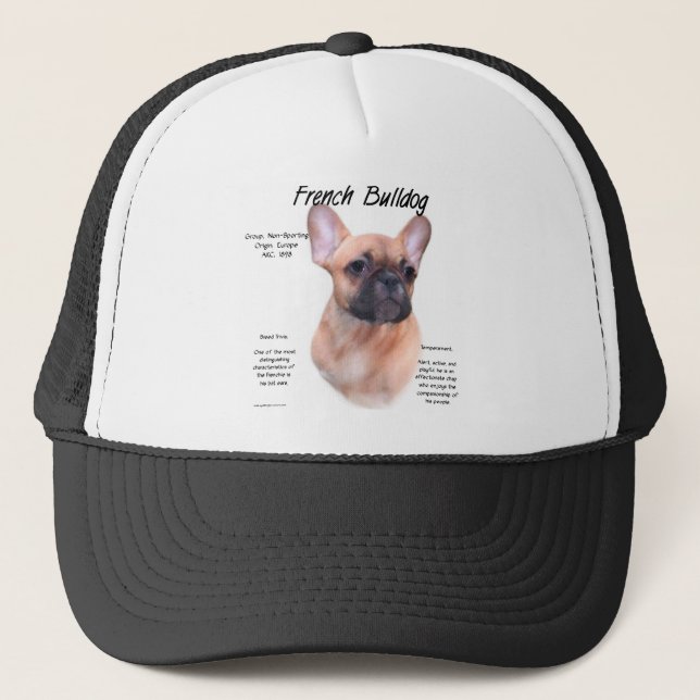French Bulldog History Design Trucker Hat (Front)