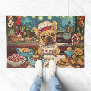 French Bulldog Holiday Baking: Festive Christmas Doormat