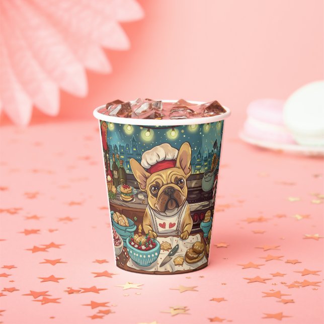 French Bulldog Holiday Baking: Festive Christmas Paper Cups (Insitu)
