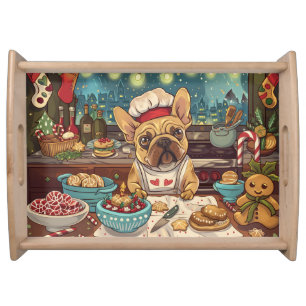 French Bulldog Holiday Baking: Festive Christmas Serving Tray