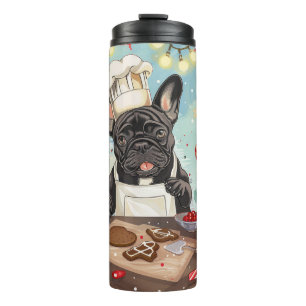 French Bulldog Holiday Baking: Festive Christmas Thermal Tumbler
