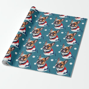 French Bulldog Holiday Christmas Wrapping Paper