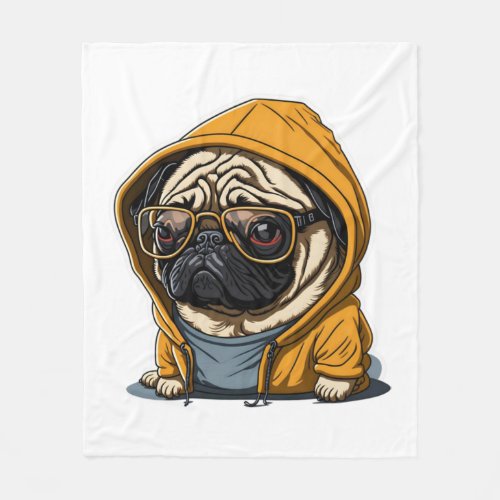 French Bulldog Hoodie Print Essential T_Shirt Fleece Blanket