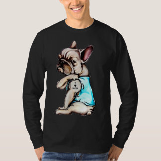 French Bulldog I Love Mom Tattoo Bulldog Mom T-Shirt