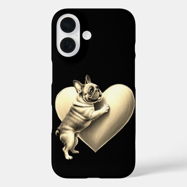 French Bulldog I love you Case-Mate iPhone Case (Back)