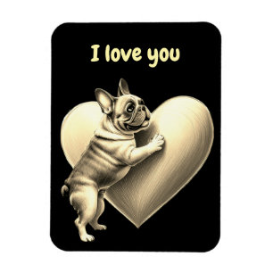 French Bulldog I love you Magnet