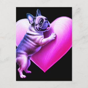 French Bulldog I love you Postcard