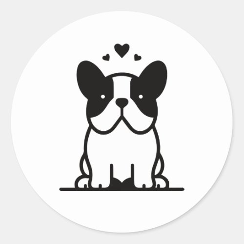 French bulldog icon stickers