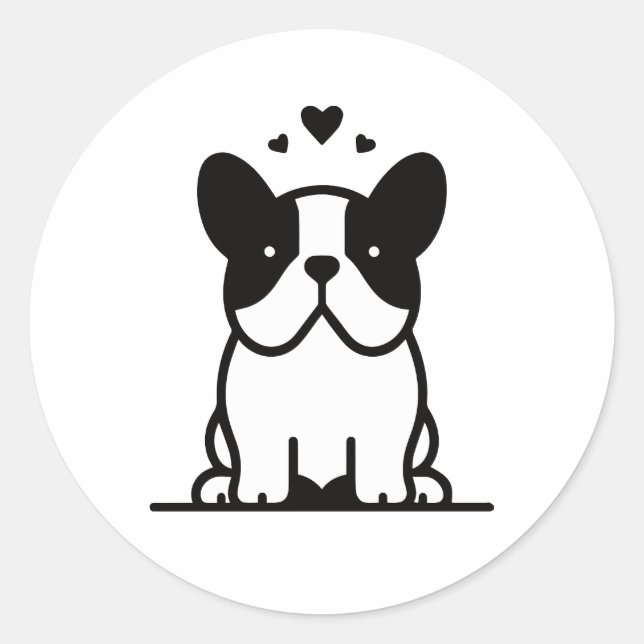 French bulldog icon stickers (Front)