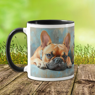 French Bulldog Impressionistic Portrait Mug