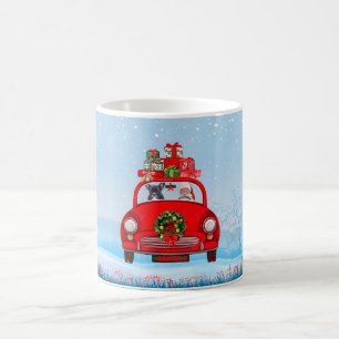 French Bulldog In Car With Santa Claus Coffee Mug