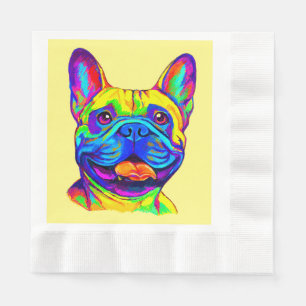 French Bulldog in Color Paper Napkins