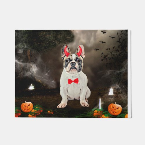 French Bulldog in Halloween Doormat