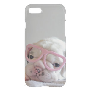 French Bulldog in Heart Glasses iPhone SE/8/7 Case