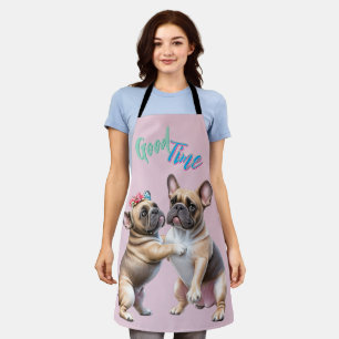 French Bulldog in love Valentine's Day Apron