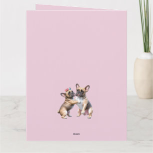 French Bulldog in love Valentine's Day Card