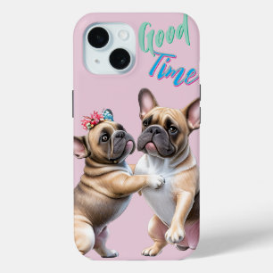 French Bulldog in love Valentine's Day  iPhone 15 Case