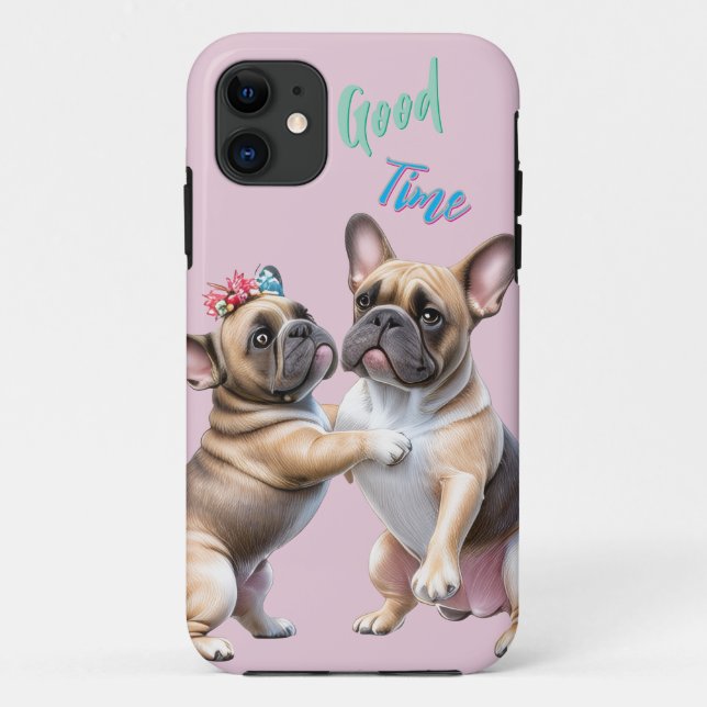 French Bulldog in love Valentine's Day  Case-Mate iPhone Case (Back)