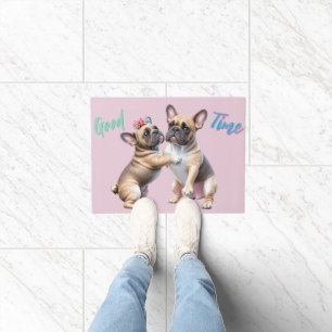 French Bulldog in love Valentine's Day Doormat