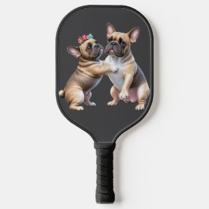 French Bulldog in love Valentine's Day Pickleball Paddle