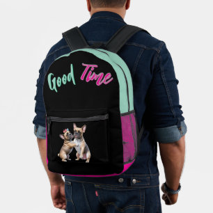 French Bulldog in love Valentine's Day  Printed Backpack