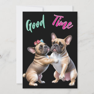 French Bulldog in love Valentine's Day  Save The Date