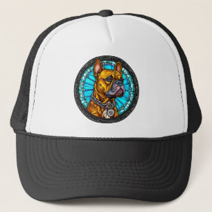 French Bulldog in Ornate Design Trucker Hat