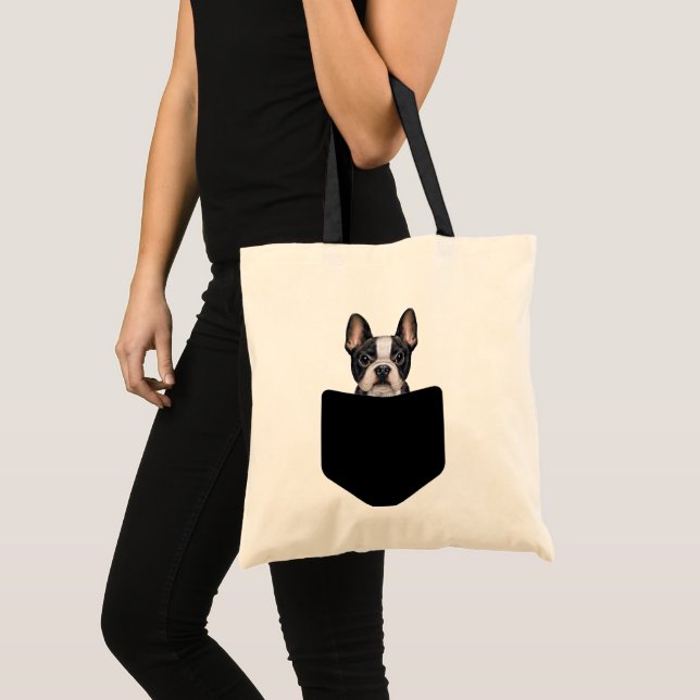 French Bulldog in pocket Tote Bag (Front (Product))