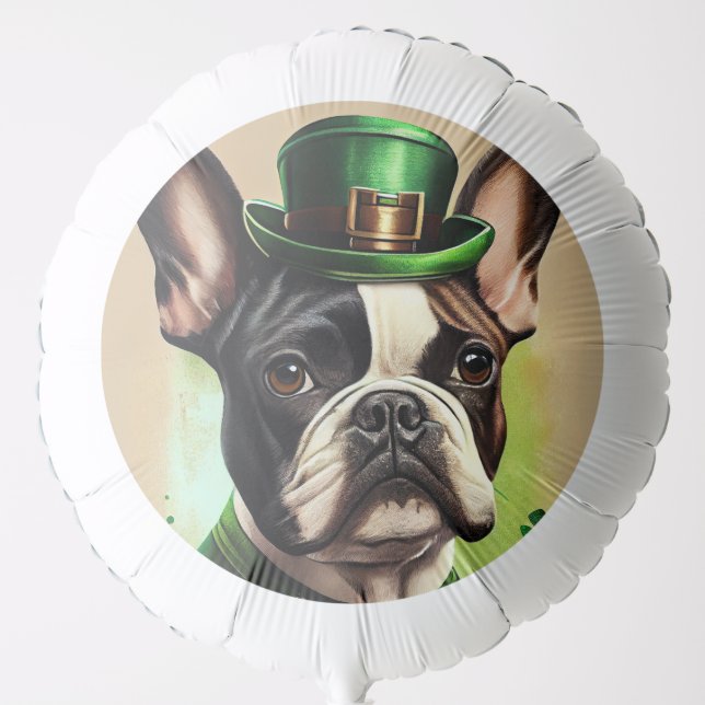 French Bulldog in St. Patrick's Day Dress Balloon (Front)