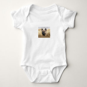 French Bulldog in straw French Bulldog  Baby Bodysuit