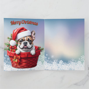 French Bulldog in the basket Card