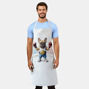 French Bulldog in the boxing ring Apron