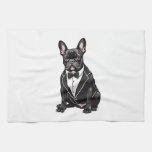 French Bulldog in Tuxedo Kitchen Towel