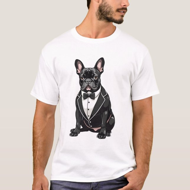French Bulldog in Tuxedo T-Shirt (Front)