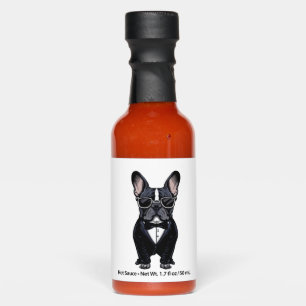 French Bulldog in Tuxedo Wearing Glasses Hot Sauces