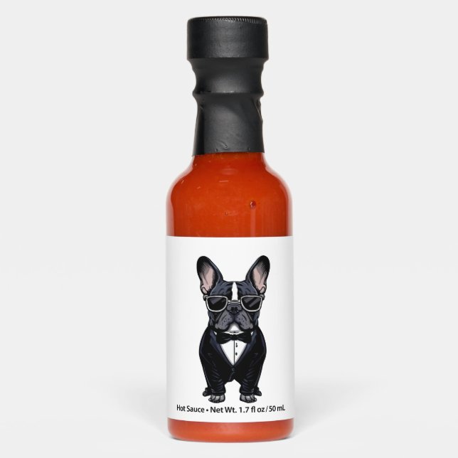 French Bulldog in Tuxedo Wearing Glasses  Hot Sauces (Front)