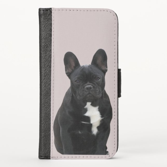 French Bulldog iPhone X Wallet Case (Front)