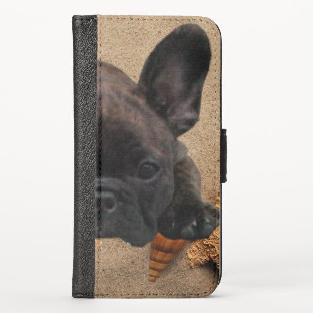 French Bulldog iPhone X Wallet Case (Front)