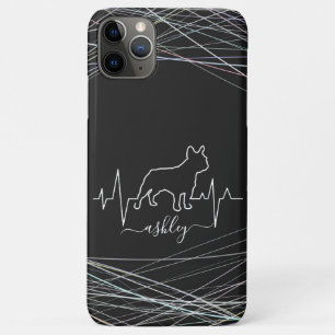 French Bulldog  is Heartbeat Cool Minimal Dog Love iPhone 11 Pro Max Case
