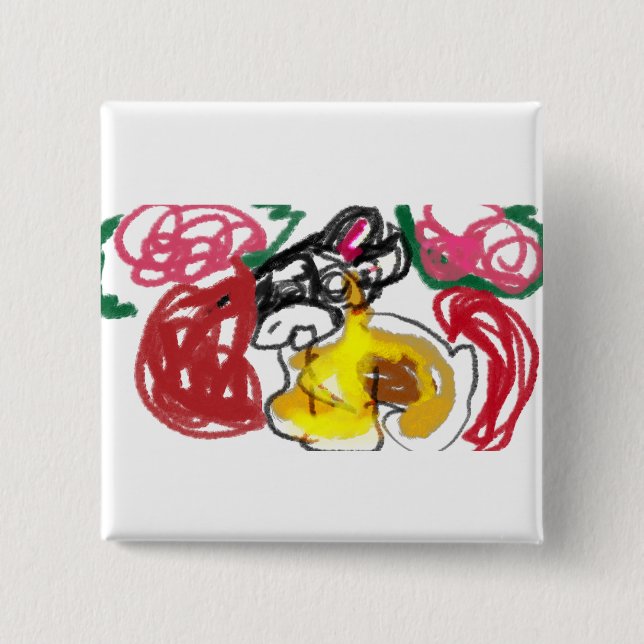 french bulldog  joy button (Front)