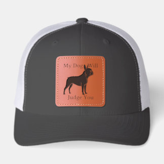 French Bulldog Judge Leather Patch Hat