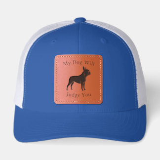 French Bulldog Judge Leather Patch Hat
